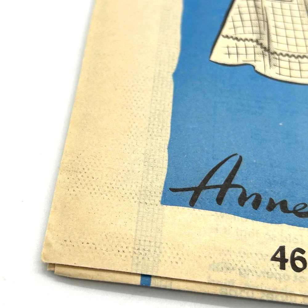 Anne Adams Vintage 1950's Mail‎ Order Pattern #4638 Women's Bib Apron Size M